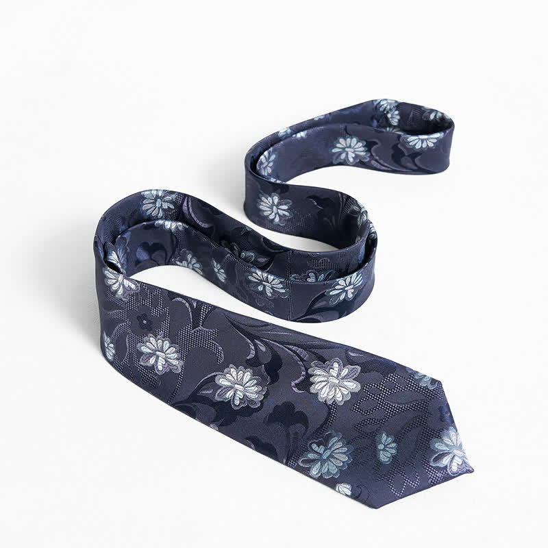 Cravate pour homme à imprimé floral gracieux Little Daisy