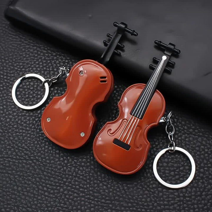 Porte-clés briquet butane en forme de violon mignon et stylé