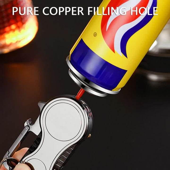 Montre boussole multifonctionnelle, porte-clés portable, briquet au butane
