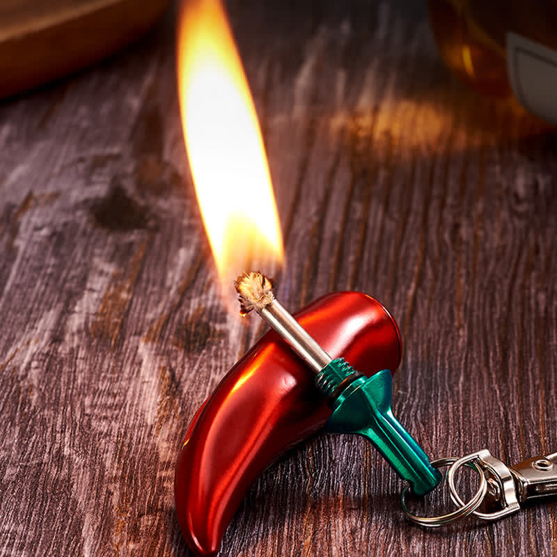 Briquet à kérosène porte-clés en forme de piment