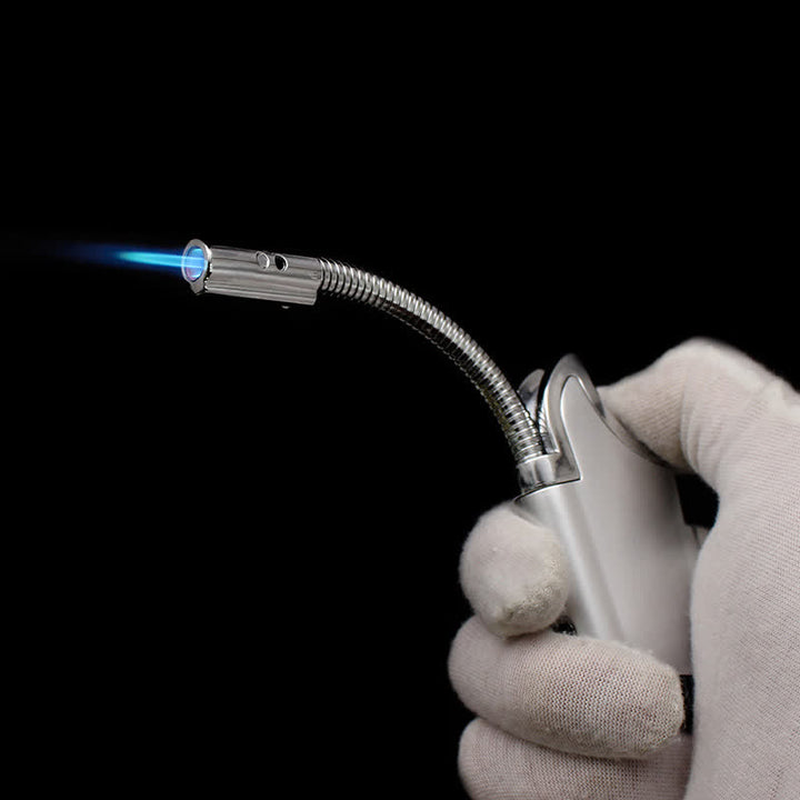 Briquet au butane à lampe torche LED flexible et longue durée