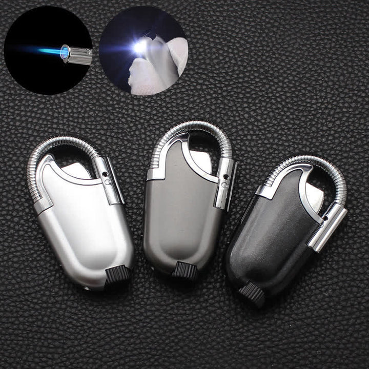 Briquet au butane à lampe torche LED flexible et longue durée