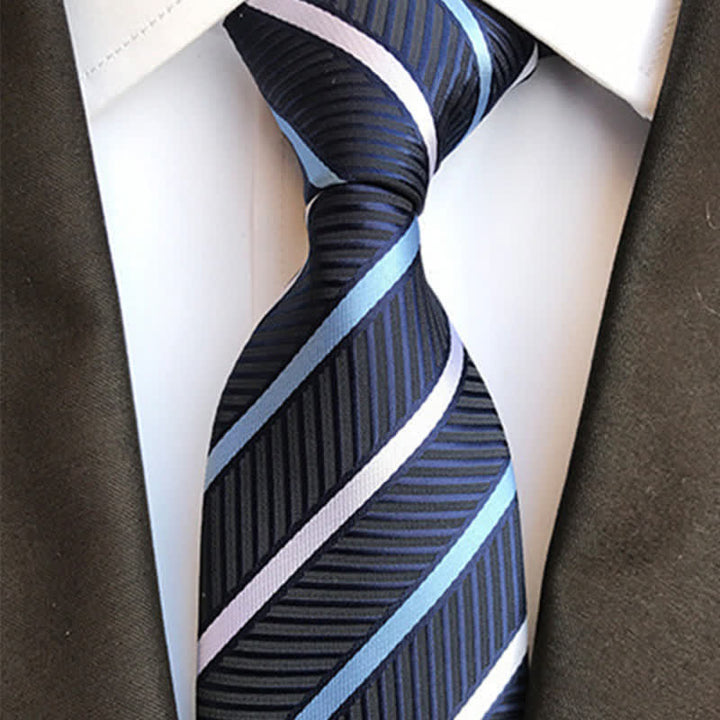 Cravate rayée MidnightBlue pour homme