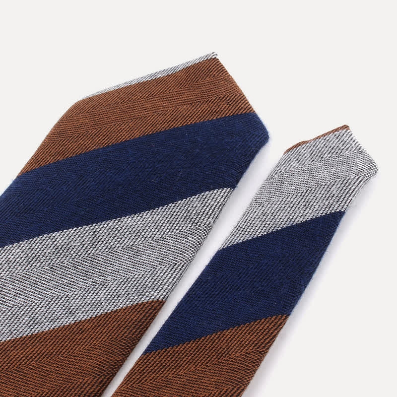 Cravate rayée en laine douce pour homme de style britannique