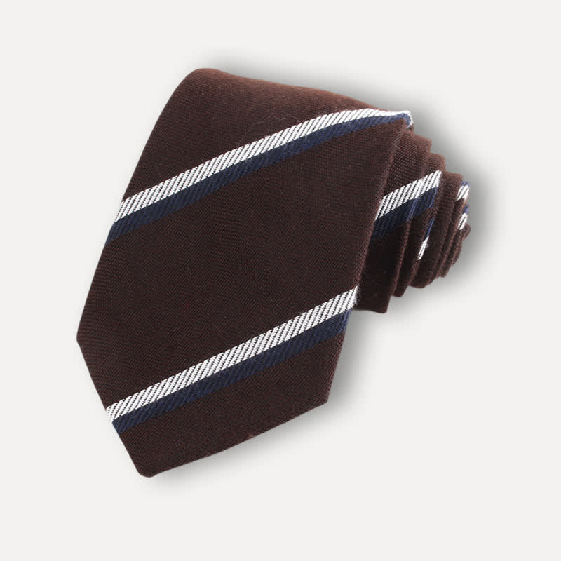 Cravate rayée en laine douce pour homme de style britannique