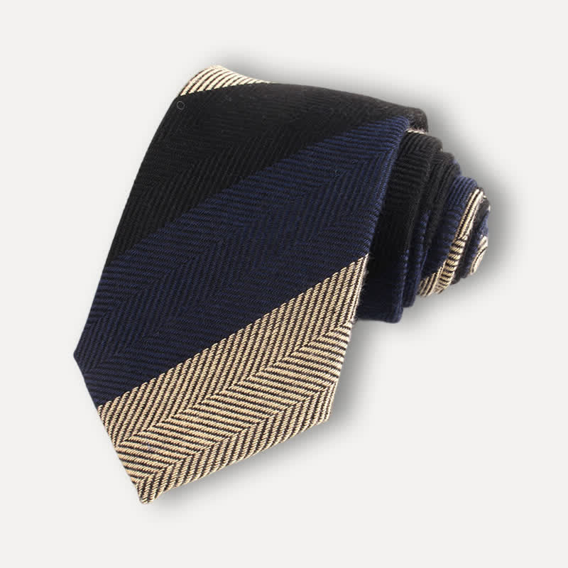 Cravate rayée en laine douce pour homme de style britannique