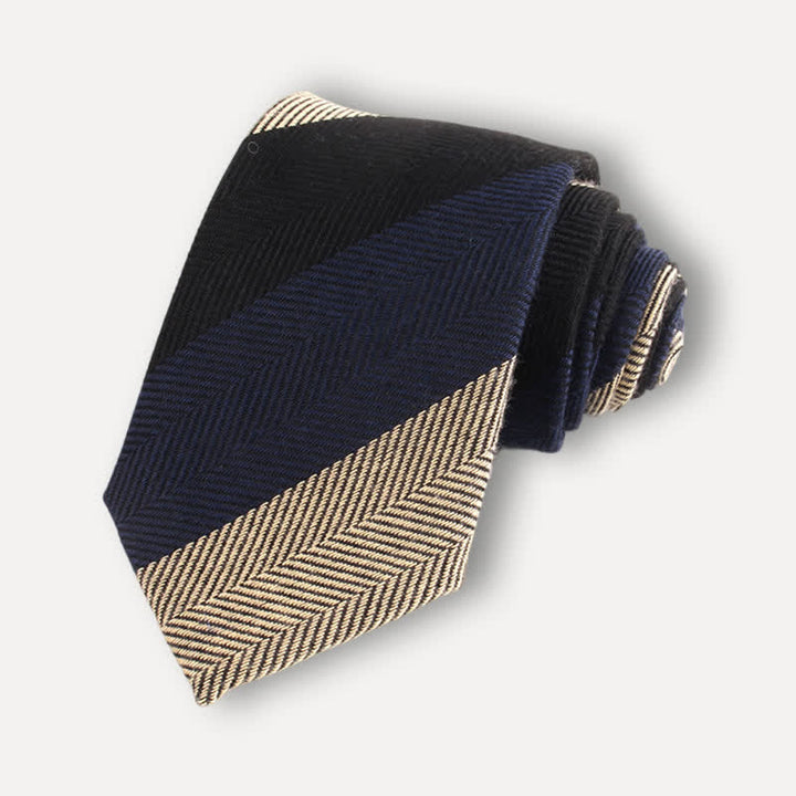 Cravate rayée en laine douce pour homme de style britannique