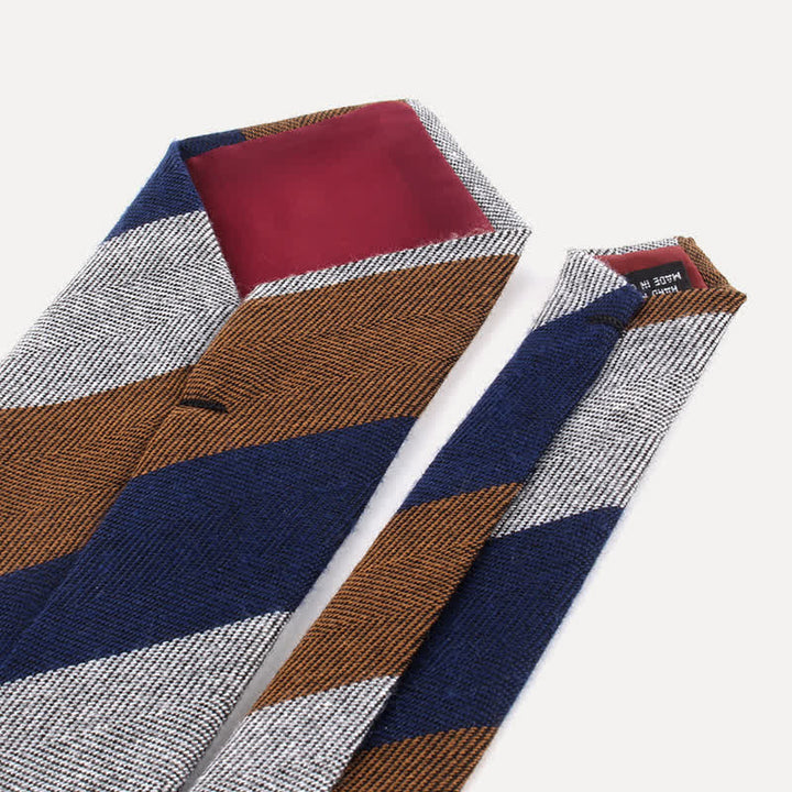 Cravate rayée en laine douce pour homme de style britannique