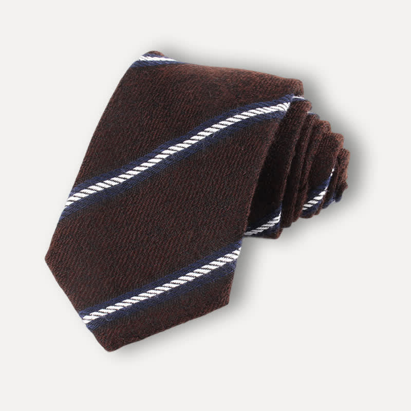 Cravate rayée en laine douce pour homme de style britannique