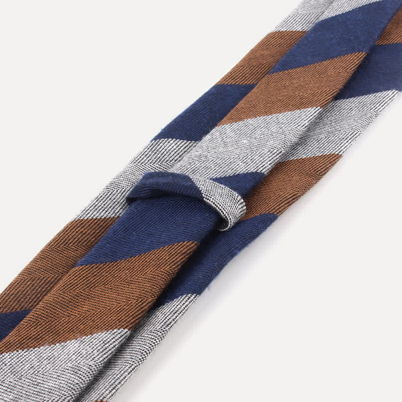 Cravate rayée en laine douce pour homme de style britannique