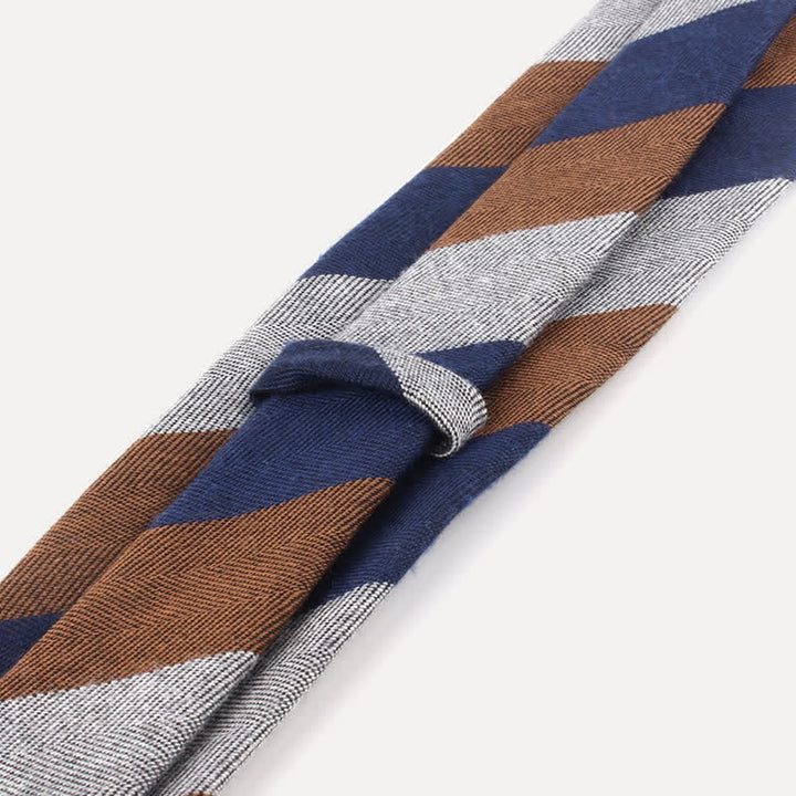 Cravate rayée en laine douce pour homme de style britannique