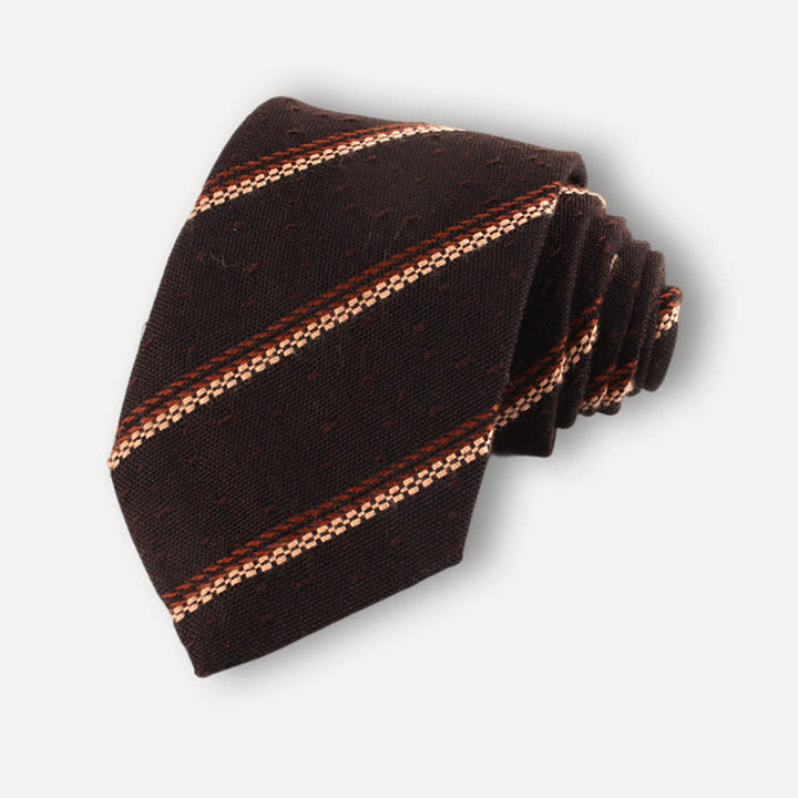 Cravate rayée en laine douce pour homme de style britannique