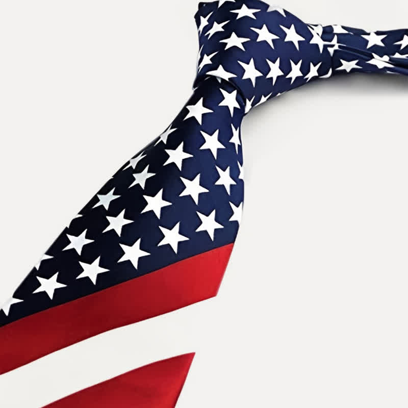 Cravate pour homme avec drapeau et rayures