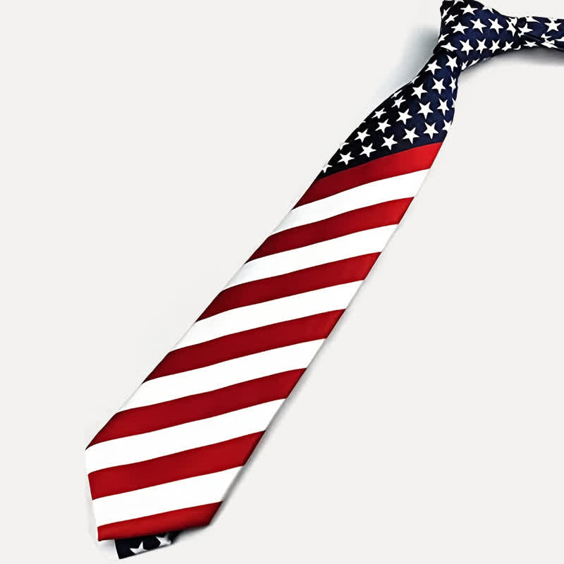 Cravate pour homme avec drapeau et rayures