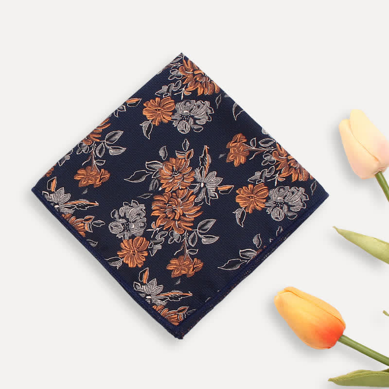 Cravate décontractée à motif floral chrysanthème pour homme