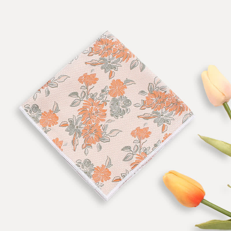 Cravate décontractée à motif floral chrysanthème pour homme