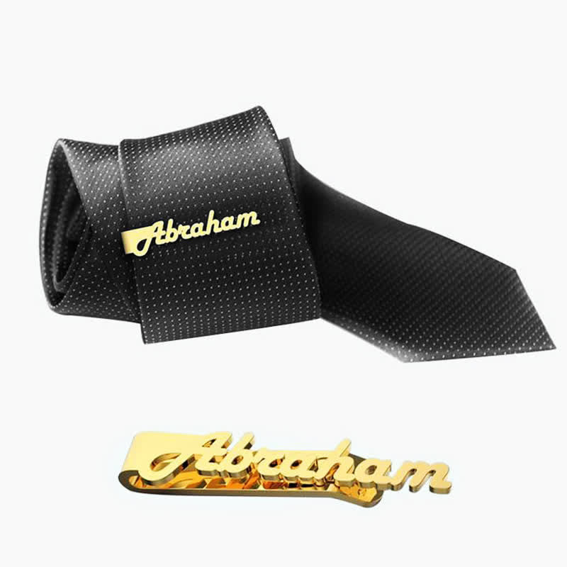 Personnalisez votre nom, accessoires de mariage d'entreprise, barre à cravate en métal - image 0