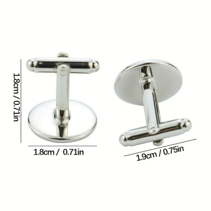 1 paire de boutons de manchette commémoratifs créatifs avec votre photo personnalisée