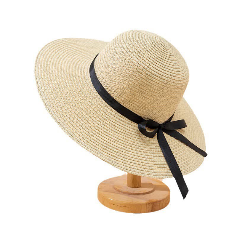 Chapeau Fedora en paille de plage personnalisé pour femme avec nom personnalisé