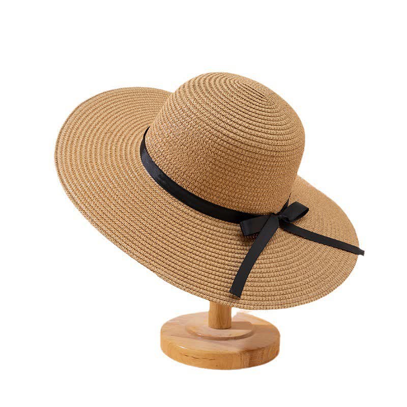 Chapeau Fedora en paille de plage personnalisé pour femme avec nom personnalisé