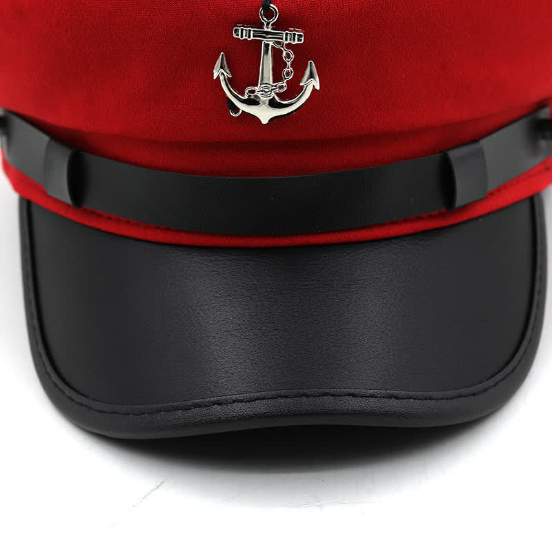 Béret plat pour femme avec ancre de bateau