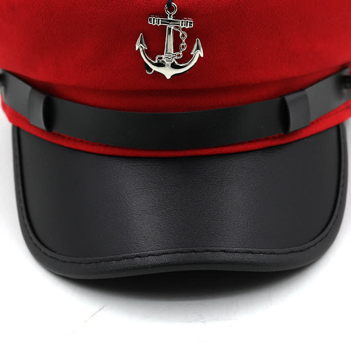 Béret plat pour femme avec ancre de bateau