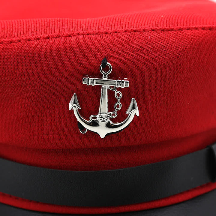 Béret plat pour femme avec ancre de bateau