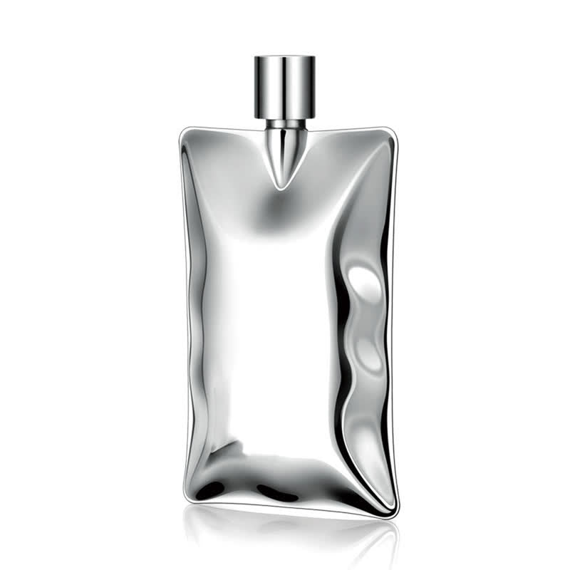 Bouteille portable ondulée irrégulière en acier inoxydable de 6 oz