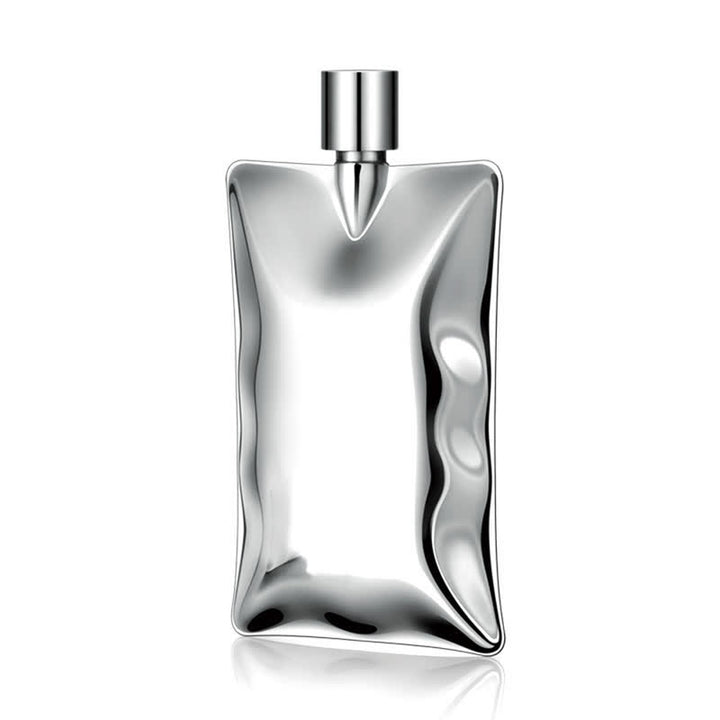 Bouteille portable ondulée irrégulière en acier inoxydable de 6 oz