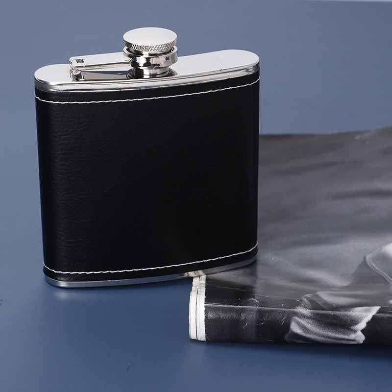 Coffret cadeau 5 flacons en cuir noir plaqué Noble de 170 ml