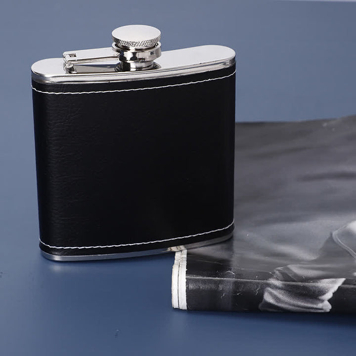 Coffret cadeau 5 flacons en cuir noir plaqué Noble de 170 ml