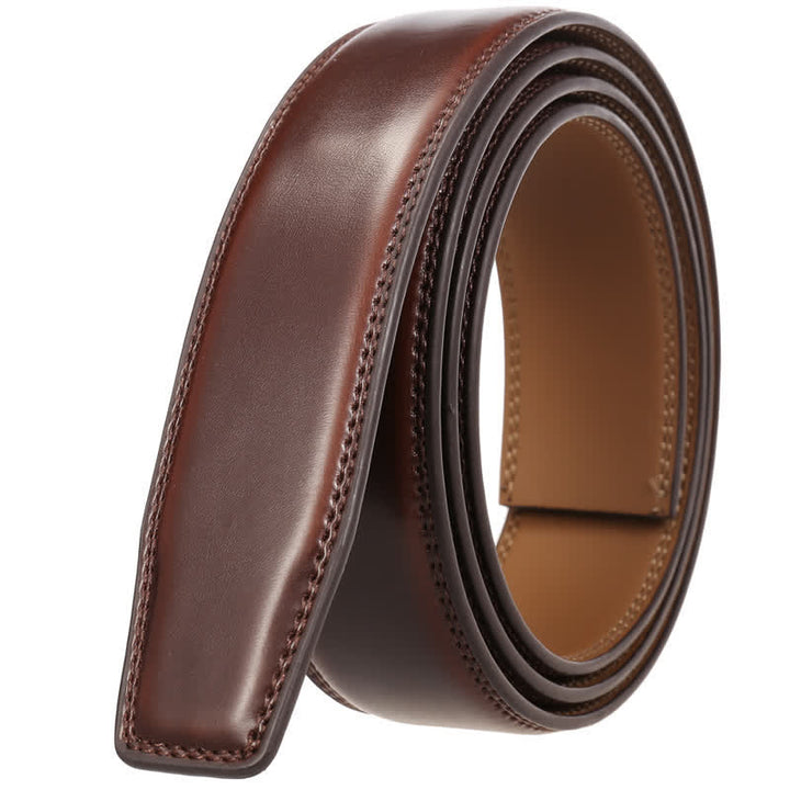 Ceinture en cuir noir à boucle automatique carrée - Boucle de café - Ceinture marron - 46 - image 4
