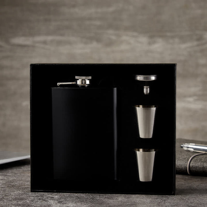 Coffret cadeau personnalisé 4 pièces Noble 8 oz noir