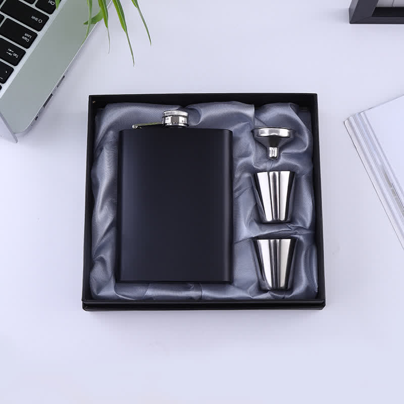 Coffret cadeau personnalisé 4 pièces Noble 8 oz noir