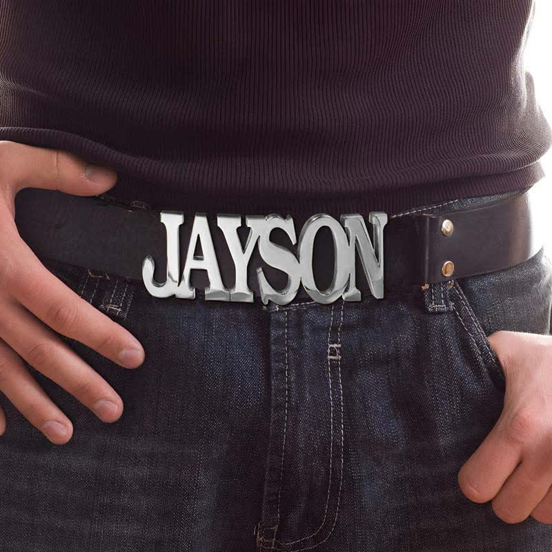 Ceinture en cuir élégante en forme de lettre avec boucle personnalisée