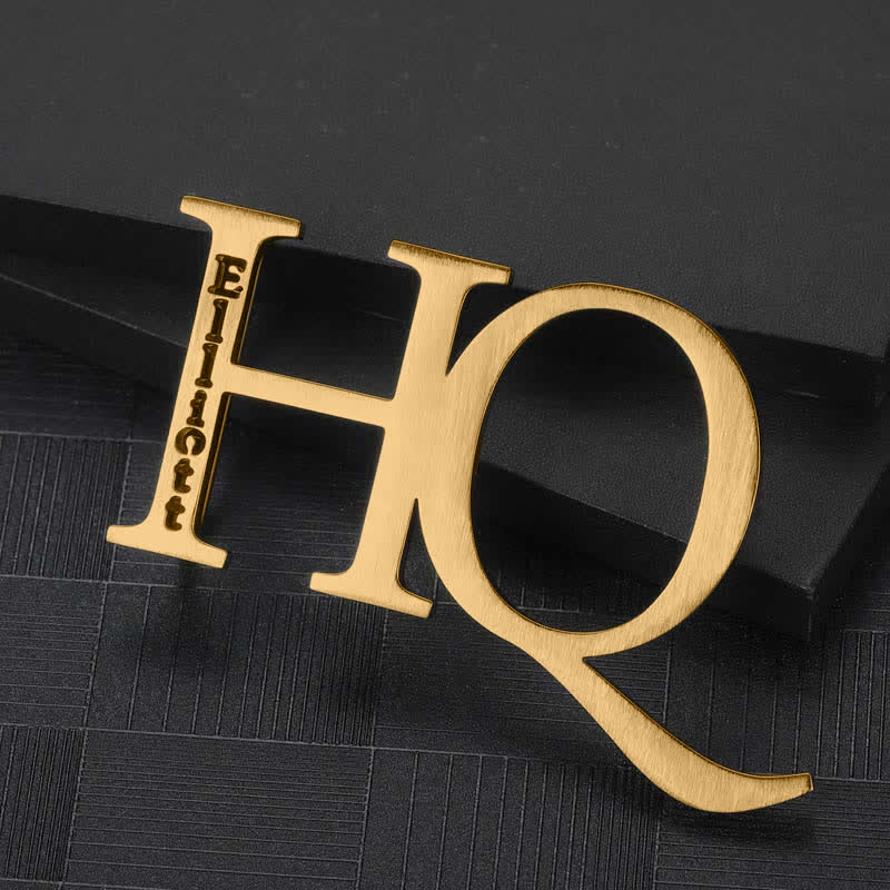 Boucle de ceinture en cuir à personnaliser avec initiales gravées verticalement
