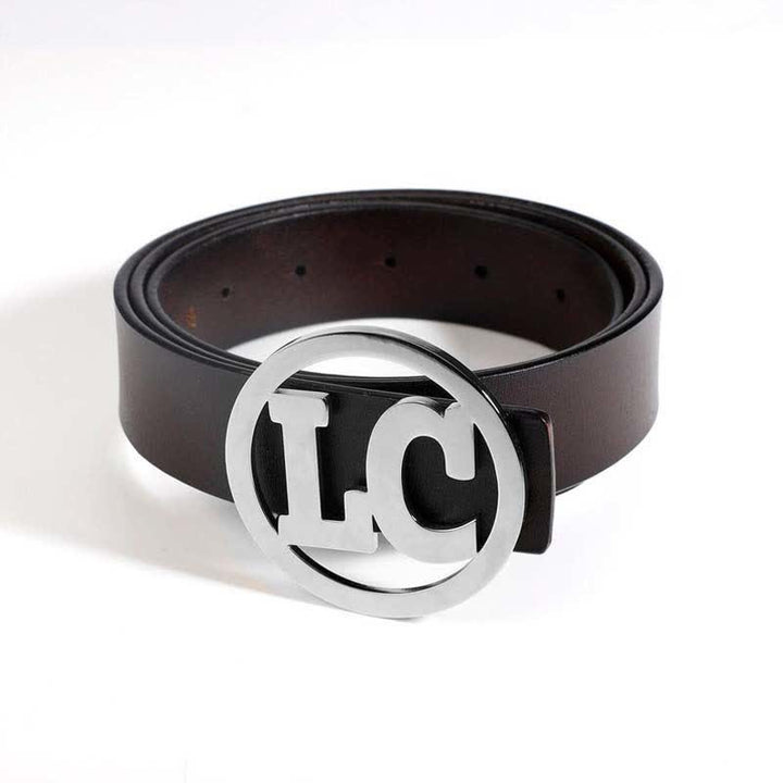 Boucle de ceinture en cuir ronde personnalisée avec nom et 2 lettres