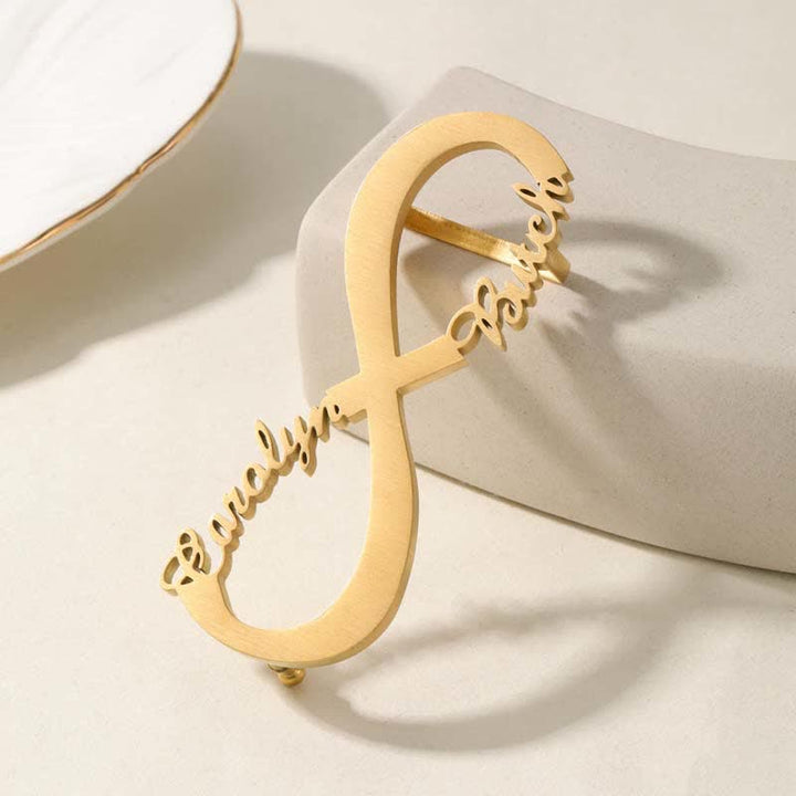 Boucle de ceinture en cuir personnalisée Infinity Note