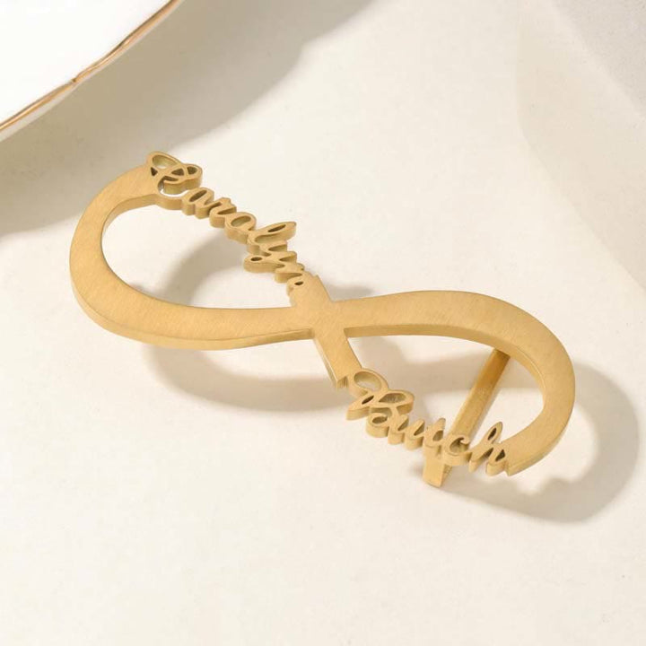 Boucle de ceinture en cuir personnalisée Infinity Note