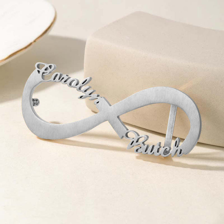 Boucle de ceinture en cuir personnalisée Infinity Note