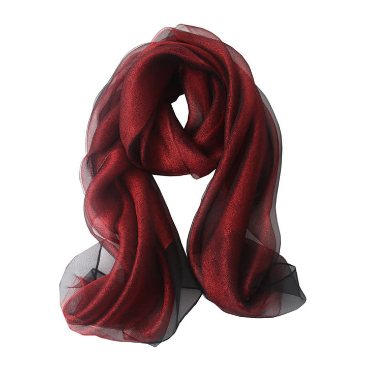 Foulard de luxe en soie organzan scintillante pour femme