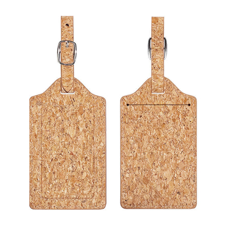 Étiquette de bagage recto verso en liège naturel avec texte personnalisé - image 7