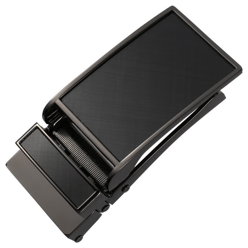 Idée cadeau personnalisée noire, ceinture en cuir à boucle automatique personnalisée à faire soi-même - image 2