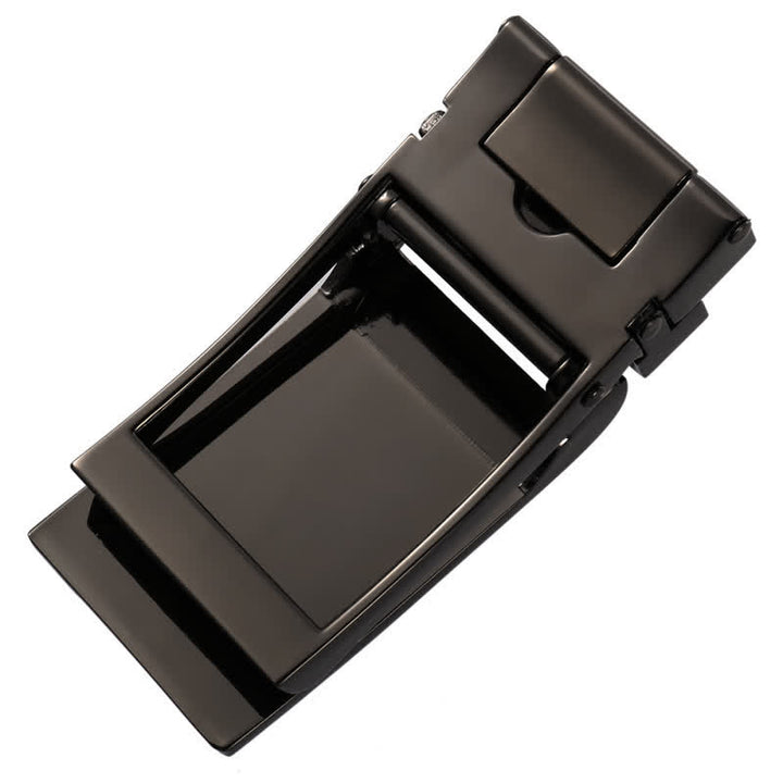 Idée cadeau personnalisée noire, ceinture en cuir à boucle automatique personnalisée à faire soi-même - image 5