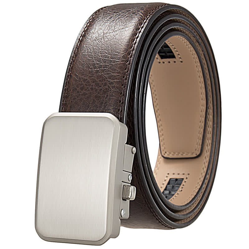 Idée cadeau personnalisée avec monogramme et ceinture en cuir à boucle automatique - Café #3 - 46 - image 11