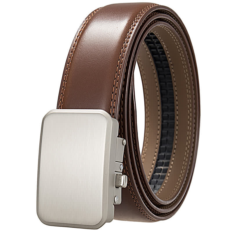 Idée cadeau personnalisée avec monogramme et ceinture en cuir à boucle automatique - Café #2 - 46 - image 10