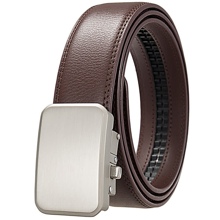Idée cadeau personnalisée avec monogramme et ceinture en cuir à boucle automatique - Café n°1 - 46 - image 9
