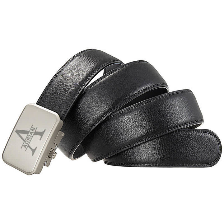 Idée cadeau personnalisée avec monogramme et ceinture en cuir à boucle automatique - image 5