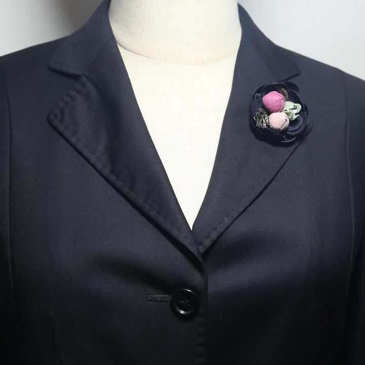 Broche en tissu à mini fleurs, design original, motif bourgeon mignon pour mariage