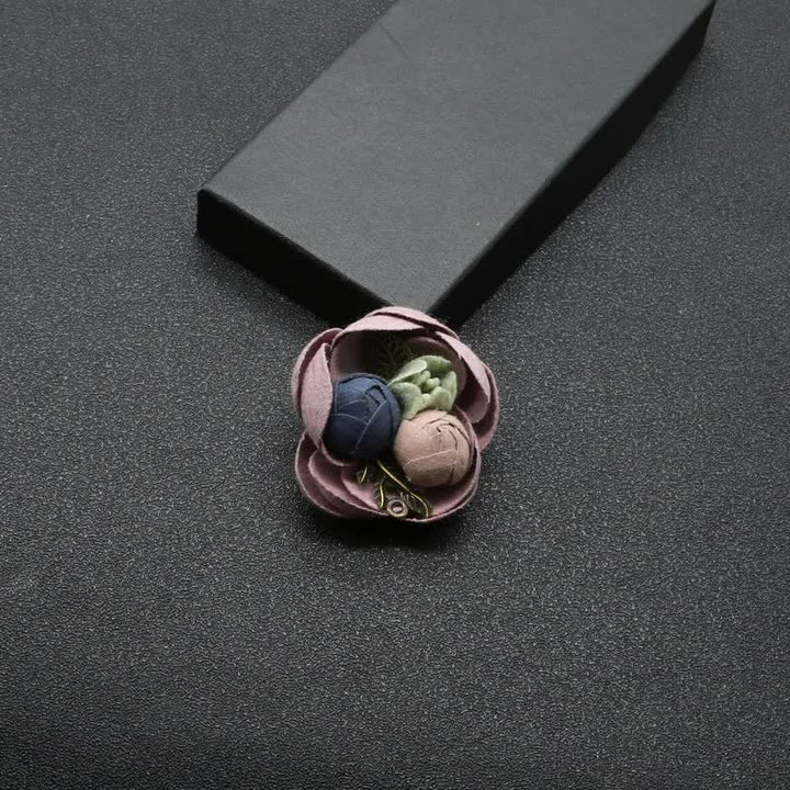 Broche en tissu à mini fleurs, design original, motif bourgeon mignon pour mariage